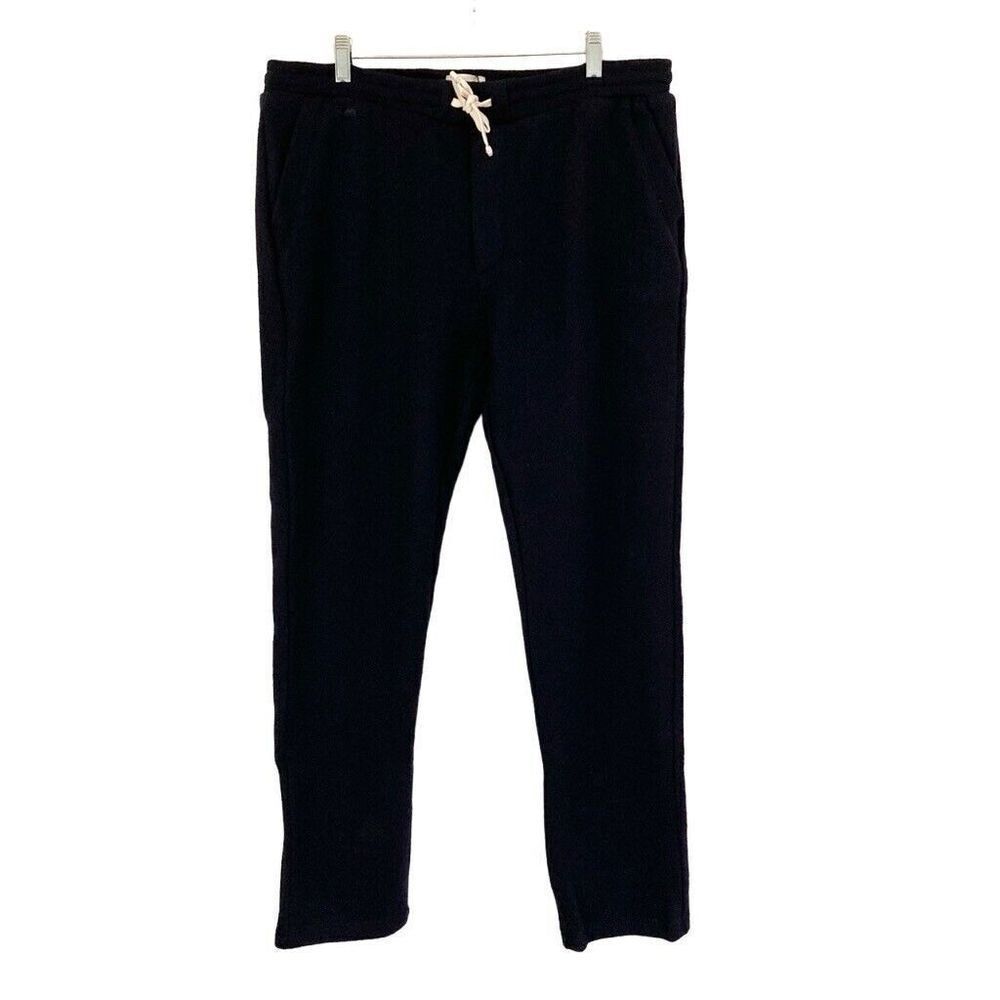 Taylor‎ Stitch Men’s L The Weekend Pant In Navy Blue Straight Boiled Wool NEW